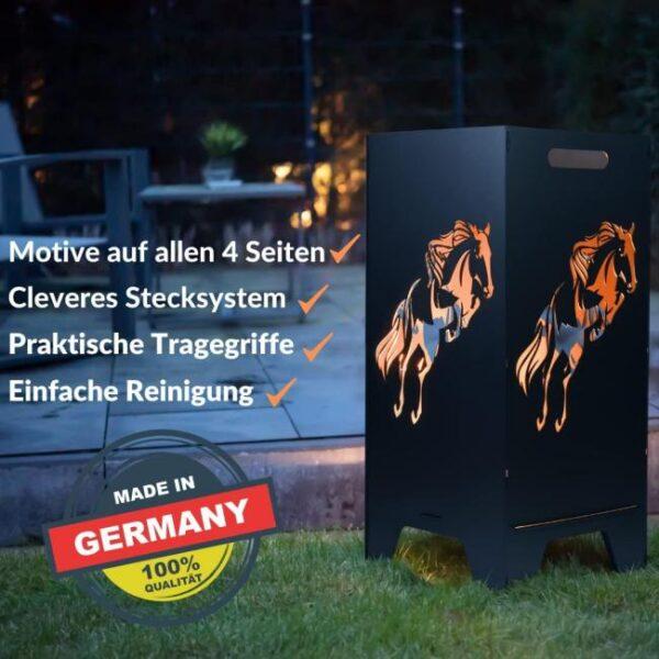 Es ist das Produktbild 3 für das folgende Produkt zu sehen: FEUERTONNEN BERTLING Feuertonne Pferd