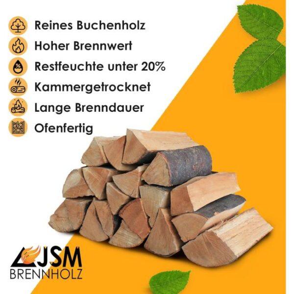 Es ist das Produktbild 3 für das folgende Produkt zu sehen: JSM Premium Buchenholz 30 kg