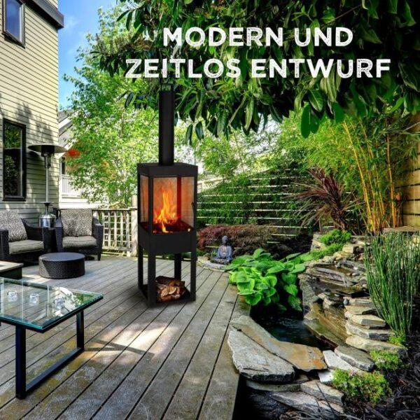 Es ist das Produktbild 2 für das folgende Produkt zu sehen: BBQ Collection Terrassenofen Fireplace