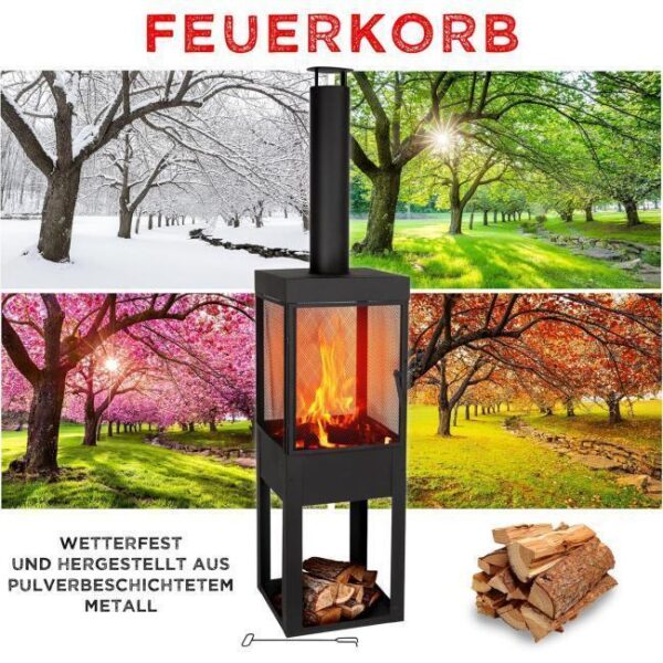 Es ist das Produktbild 3 für das folgende Produkt zu sehen: BBQ Collection Terrassenofen Fireplace