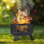 Es ist das Produktbild 3 für das folgende Produkt zu sehen: Relaxdays Feuerkorb mit Funkenschutz