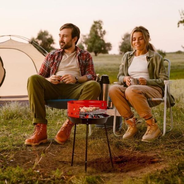 Es ist das Produktbild 3 für das folgende Produkt zu sehen: Relaxdays Holzkohlegrill 37cm