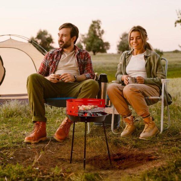 Es ist das Produktbild 3 für das folgende Produkt zu sehen: Relaxdays Holzkohlegrill 37cm