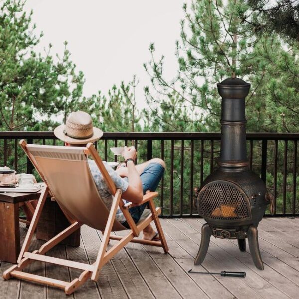 PB - Relaxdays Terrassenofen - 3 Es ist das Produktbild 3 für das folgende Produkt zu sehen: Relaxdays Terrassenofen