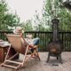 PB - Relaxdays Terrassenofen - 3 Es ist das Produktbild 3 für das folgende Produkt zu sehen: Relaxdays Terrassenofen