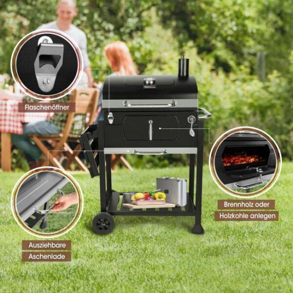 Es ist das Produktbild 2 für das folgende Produkt zu sehen: Royal Gourmet Holzkohlegrill