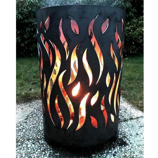 PB - Irony24 Feuertonne rund Flammen - 1 Es ist das Produktbild 1 für das folgende Produkt zu sehen: Irony24 Feuertonne rund Flammen