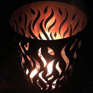 Es ist das Produktbild 3 für das folgende Produkt zu sehen: Irony24 Feuertonne rund Flammen