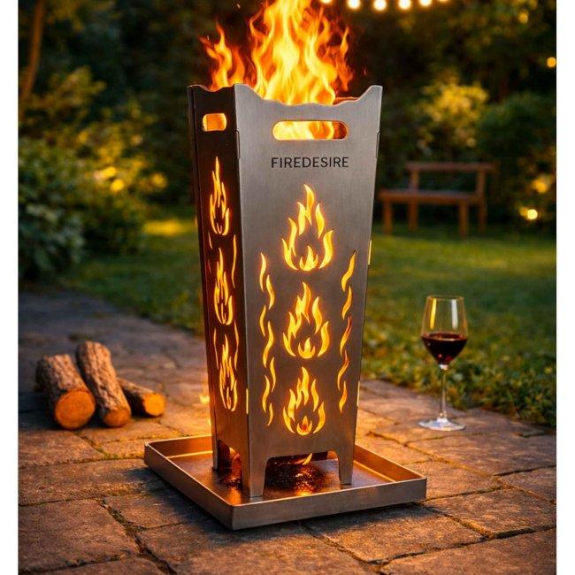 PB - Feuerkorb FireDesire 80 cm mit Ascheschale - 1 Es ist das Produktbild 1 für das folgende Produkt zu sehen: Feuerkorb FireDesire 80 cm mit Ascheschale