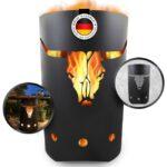 Es ist das Produktbild 1 für das folgende Produkt zu sehen: Feuertonne Stahlfass mit Stierkopf 176