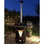 Es ist das Produktbild 3 für das folgende Produkt zu sehen: Feuertonne Stahlfass mit Stierkopf 176