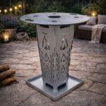 Es ist das Produktbild 4 für das folgende Produkt zu sehen: FireDesire Feuerkorb 80 cm mit Grillplatte